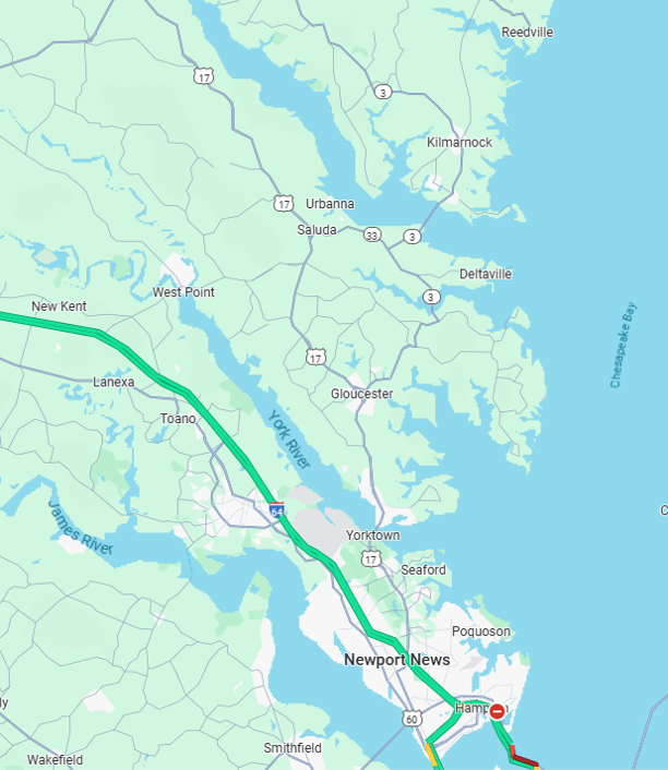 regional map Service area